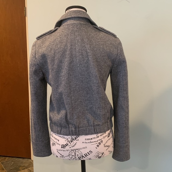 LOFT Gray Flannel Moto Bomber Short Lightweight Jacket Women’s XS Extra Small - Picture 4 of 9
